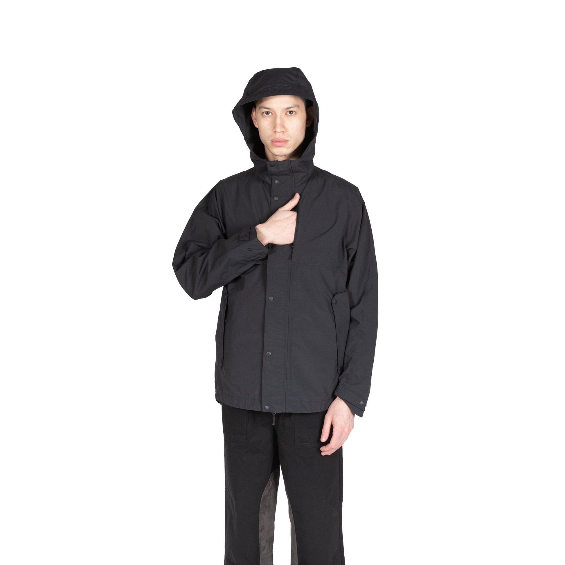 Goldwin Hooded Blouson Black rain gear all weather sportswear outerwear hooded