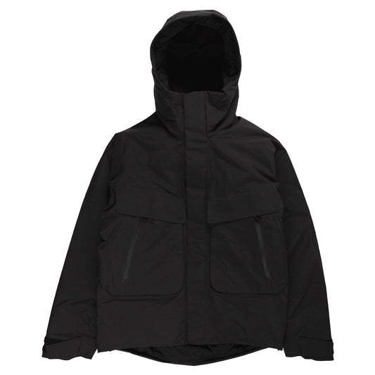 Goldwin Insulation Mountain Parka in Black hooded jacket sportswear all weather rain gear