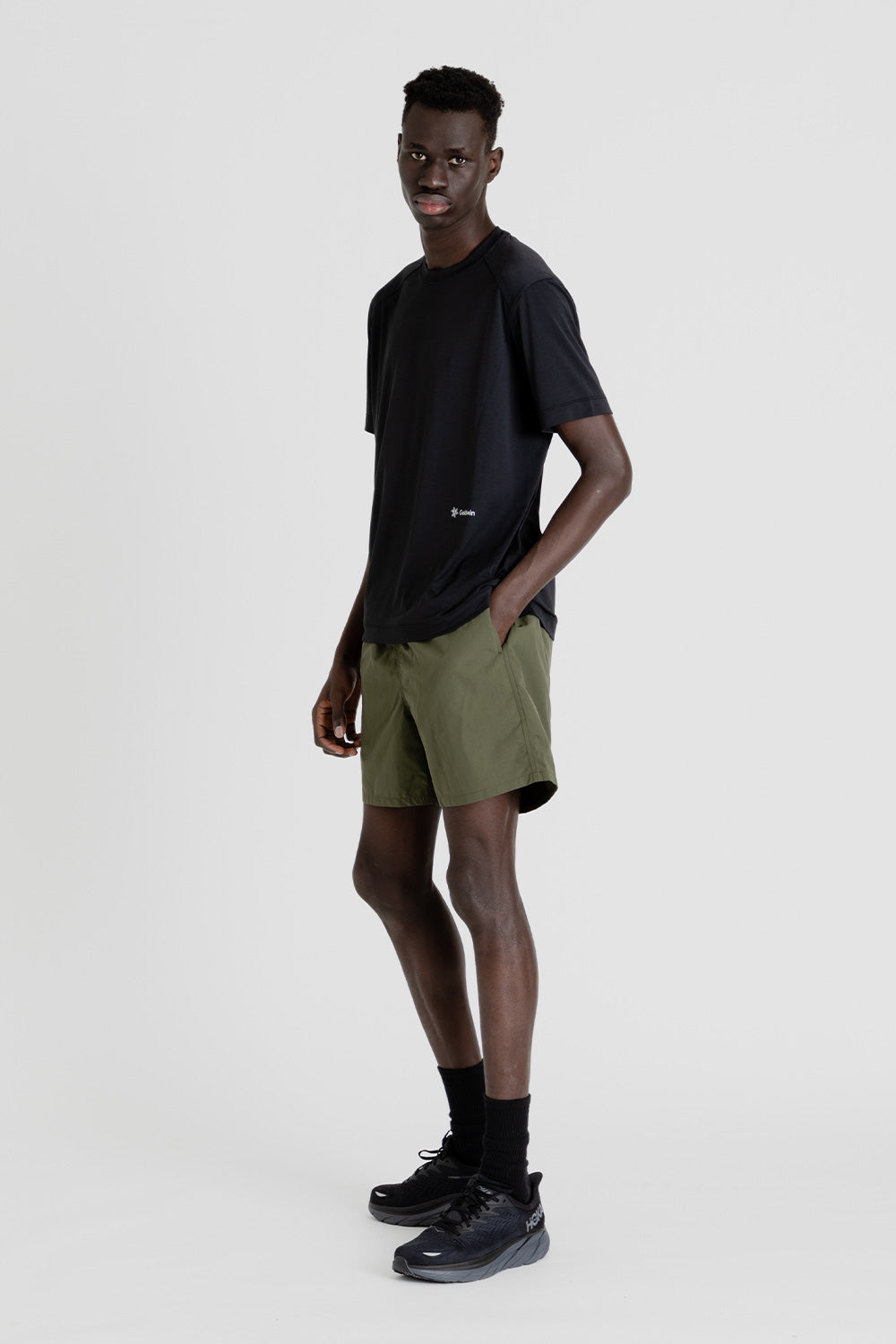 goldwin-nylon-shorts-5-inches-olive-green