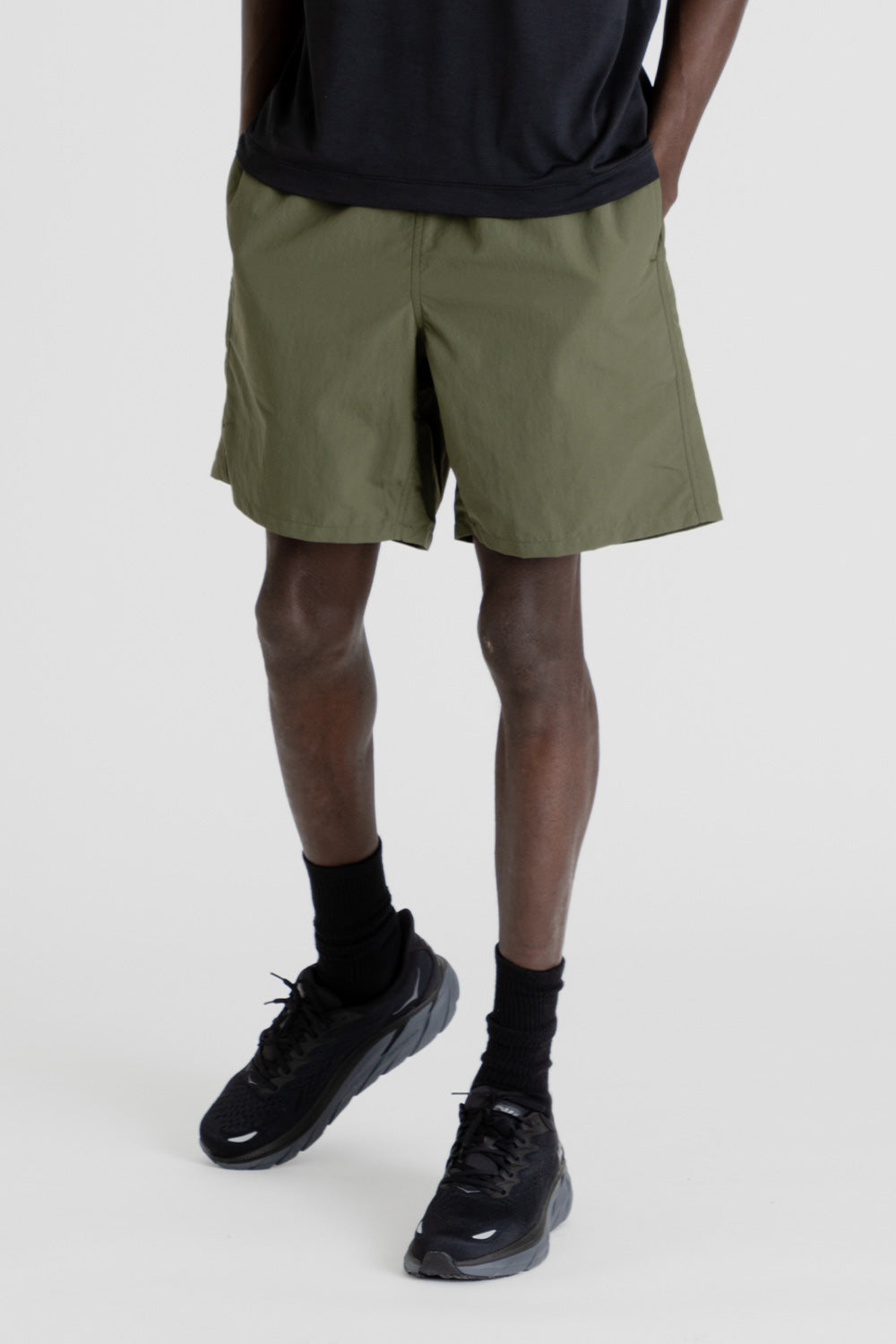 goldwin-nylon-shorts-7-inches-olive-green