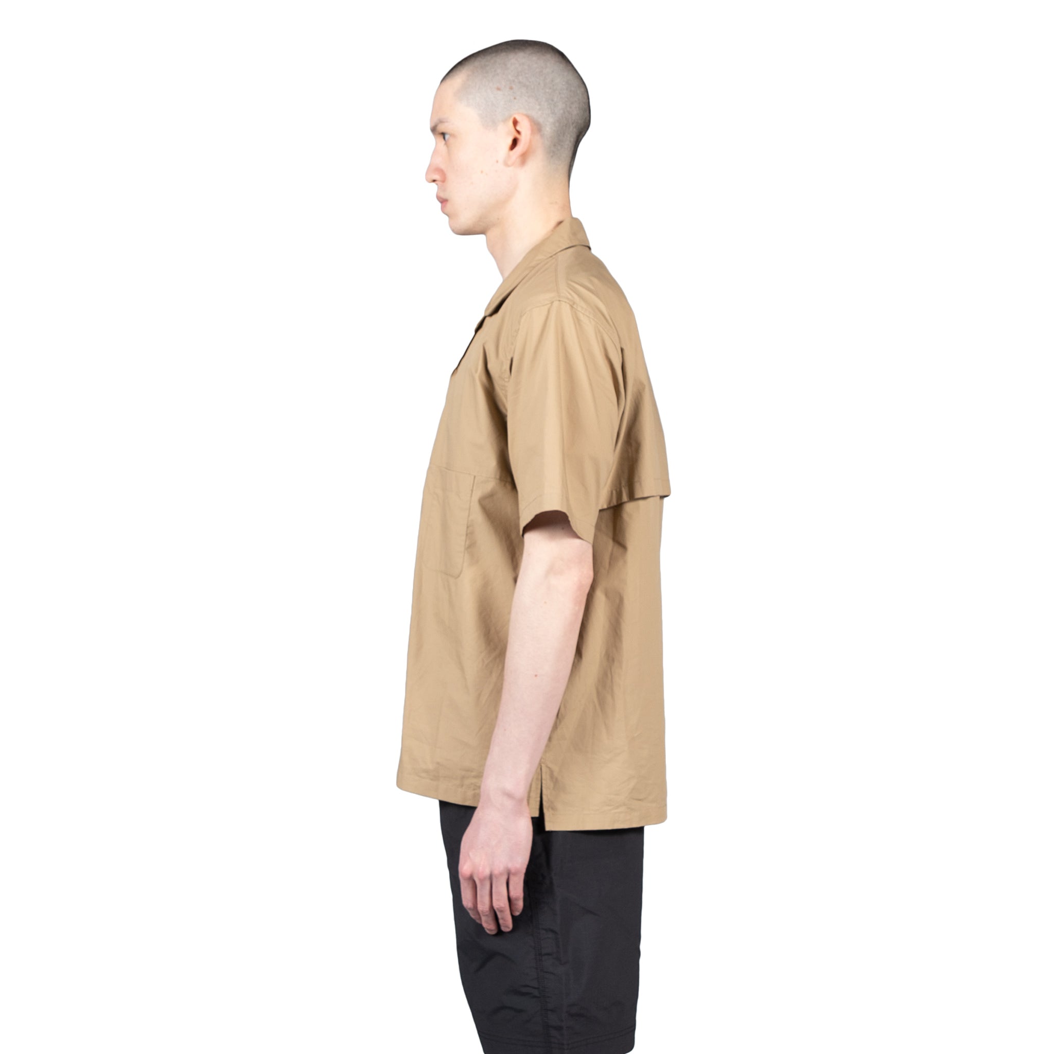 Goldwin Open Collar S/S Shirt - Beige | Wallace Mercantile Shop