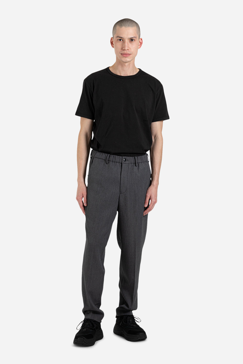 Goldwin Slim Easy Wool Pants in Mix Gray - Wallace Mercantile Shop