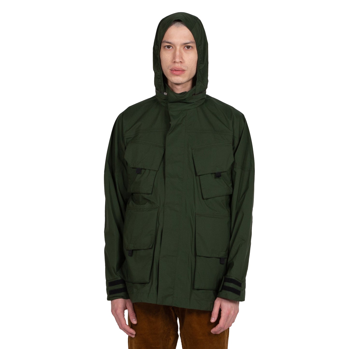 Goldwin Traveler Blouson in Cypress Green Outerwear sportwear hooded hood rain gear all weather