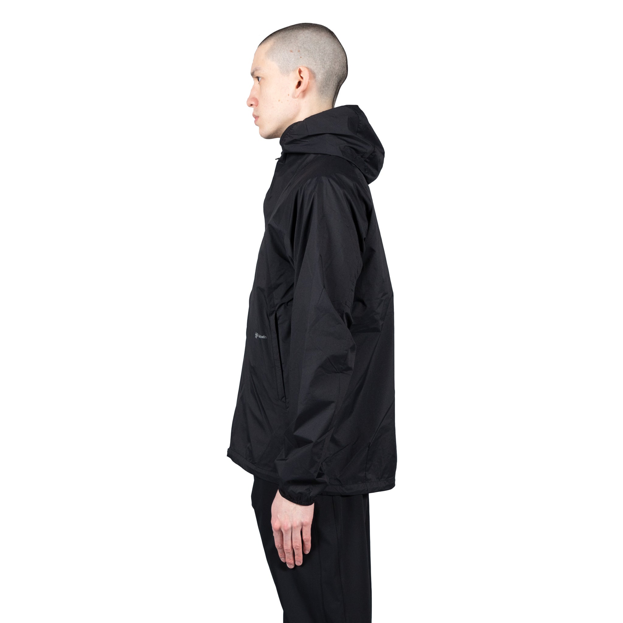 Woven Strech Hoodie - Black