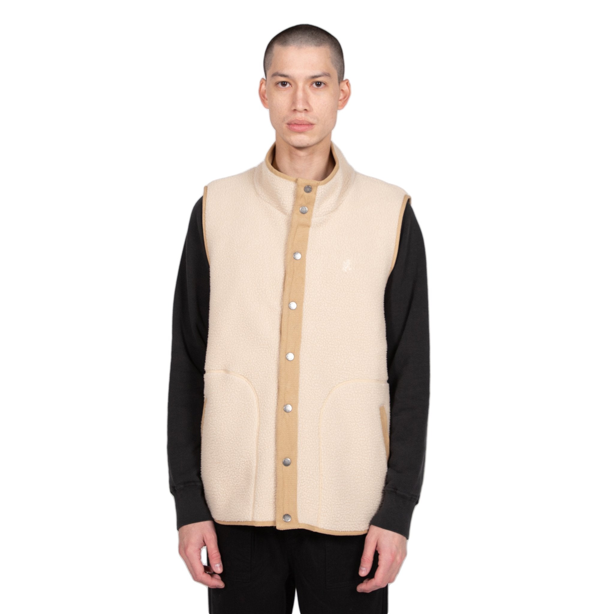 Gramicci Japan Boa Fleece Vest - Ivory | Wallace Mercantile Shop