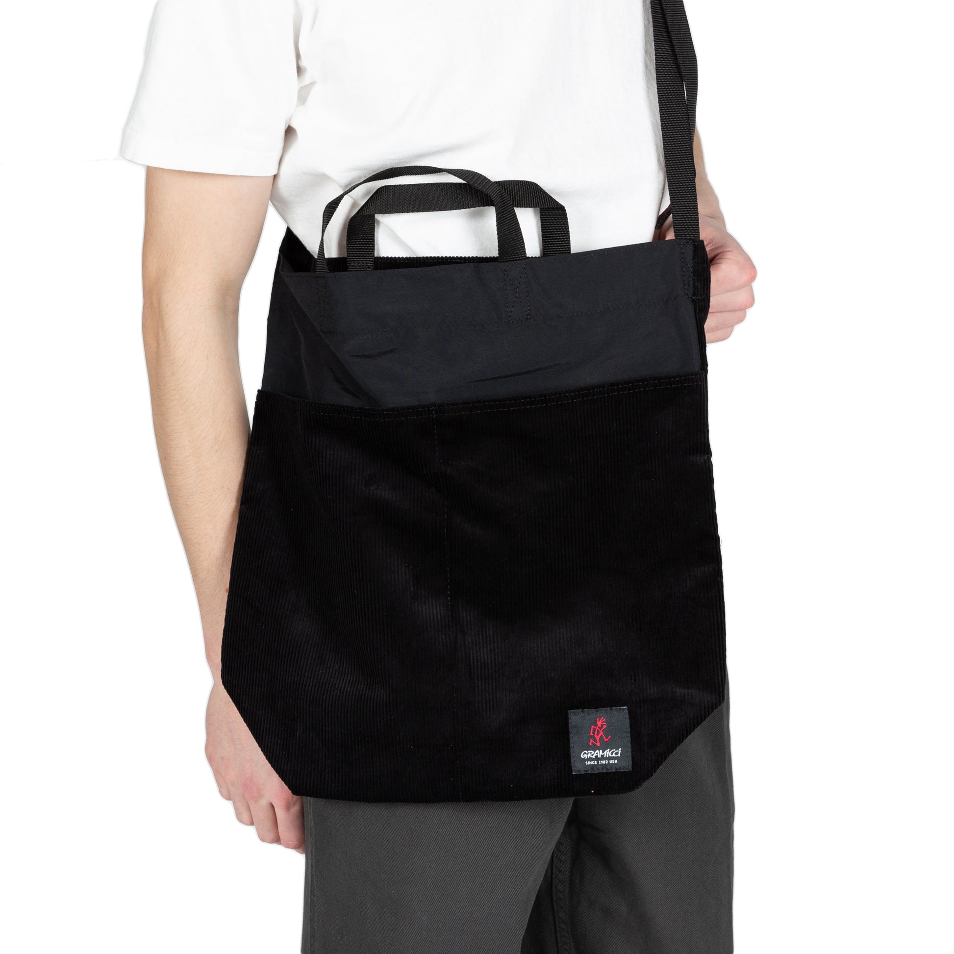 Gramicci Corduroy Shopper Black shopping bag