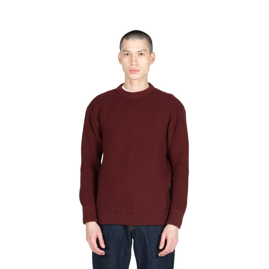 heimat crewneck burgundy 