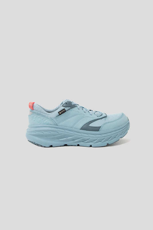 Hoka Bondi L GTX Shoe in Stone Blue / Goblin Blue