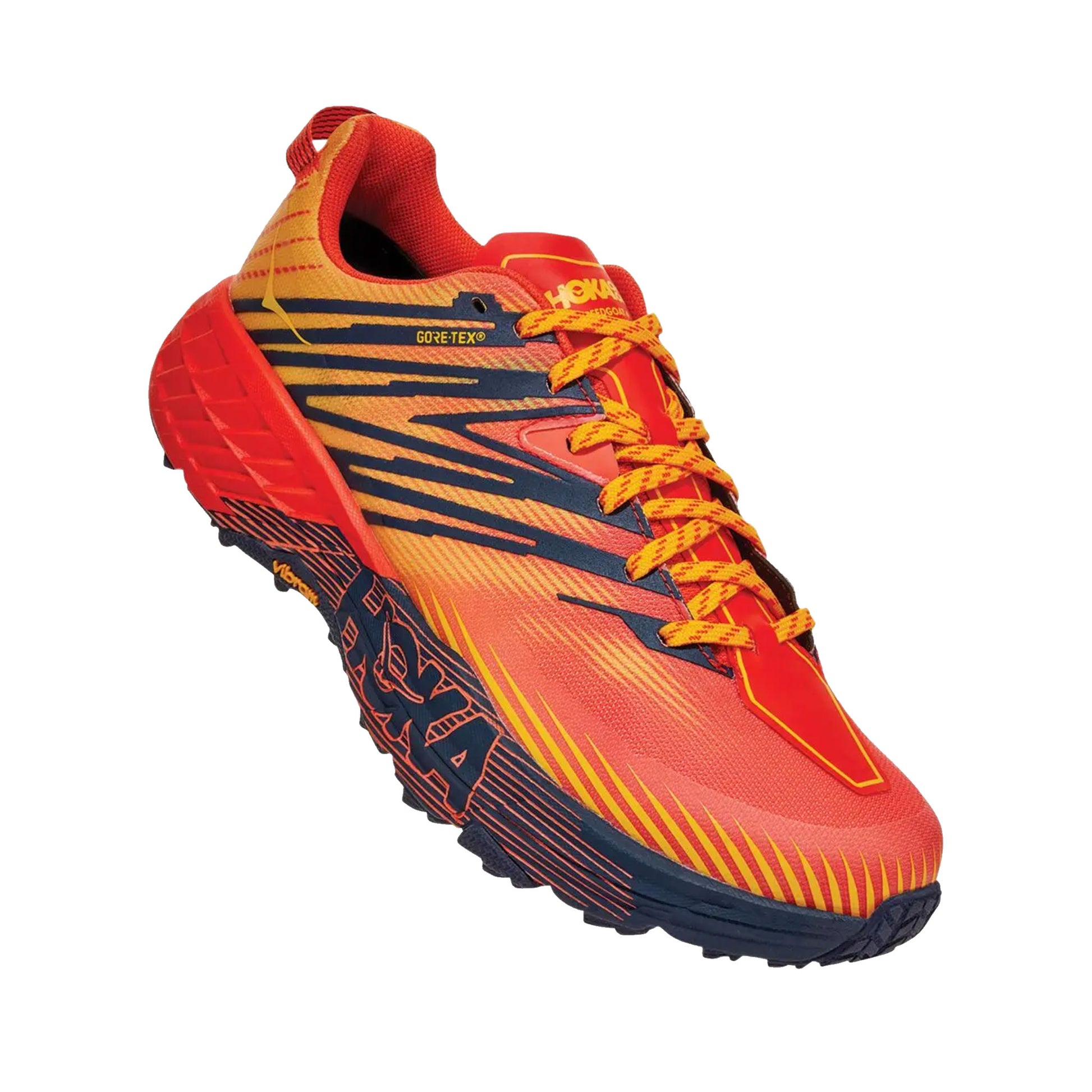 hoka one one shoes online Speedgoat 4 Gore-Tex Mandarin Red Gold Fusion sneakers runners footwear