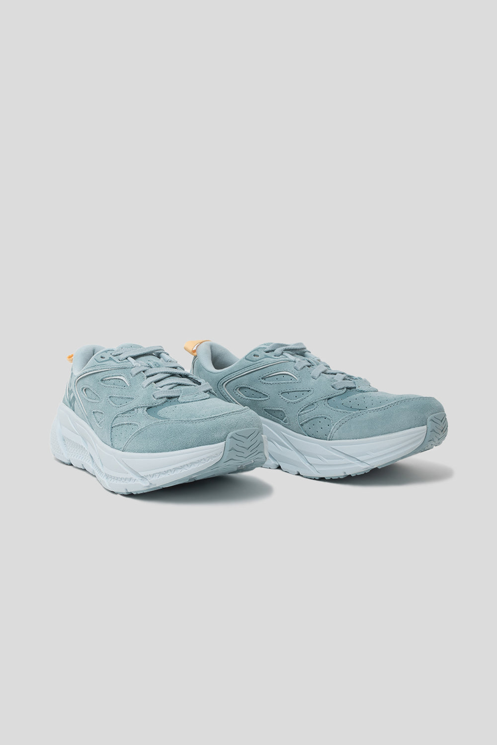 Hoka All Gender Clifton L Suede Shoe in Cloud Blue/Ice Flow
