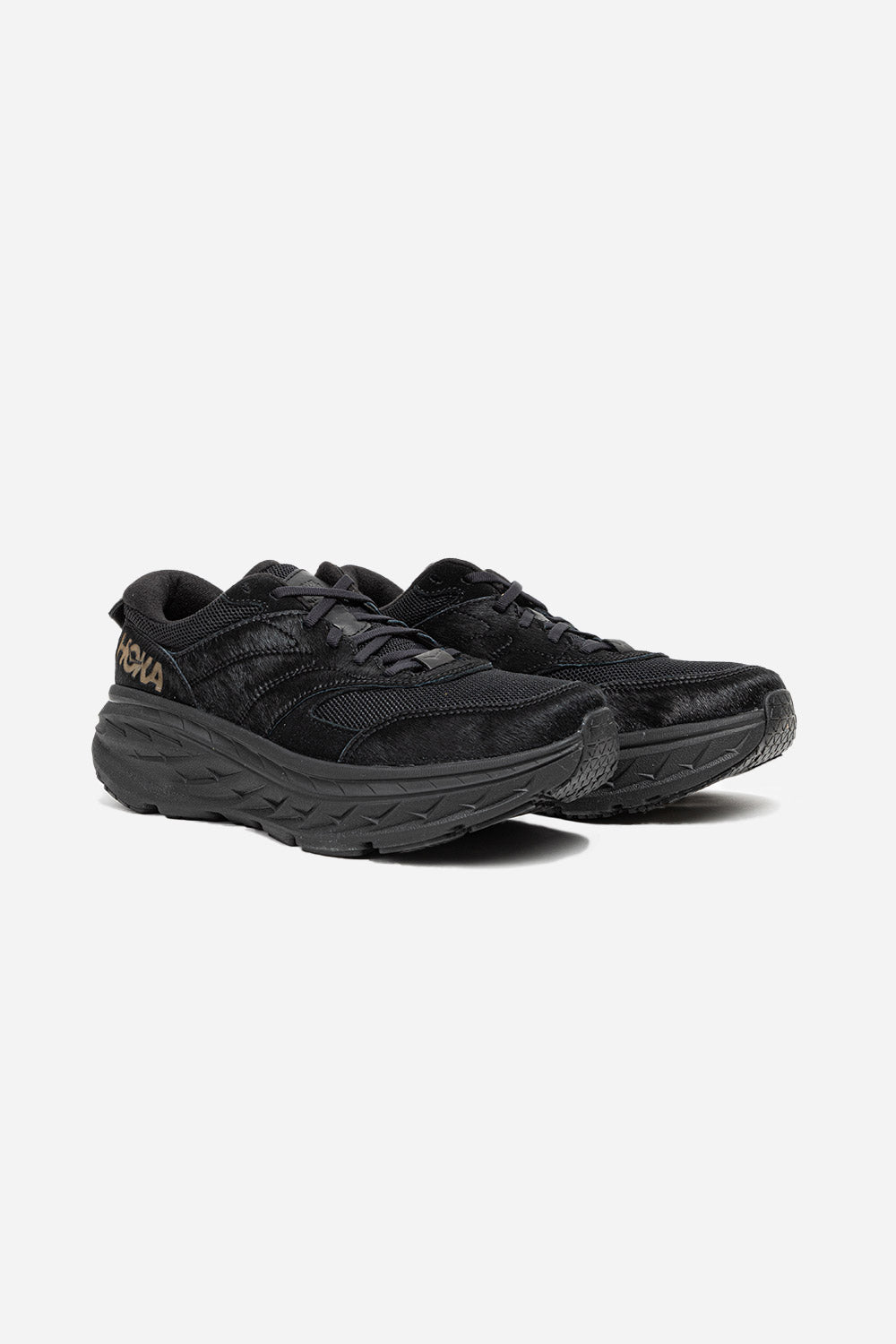 Hoka x EG Bondi L Black Cow Hair