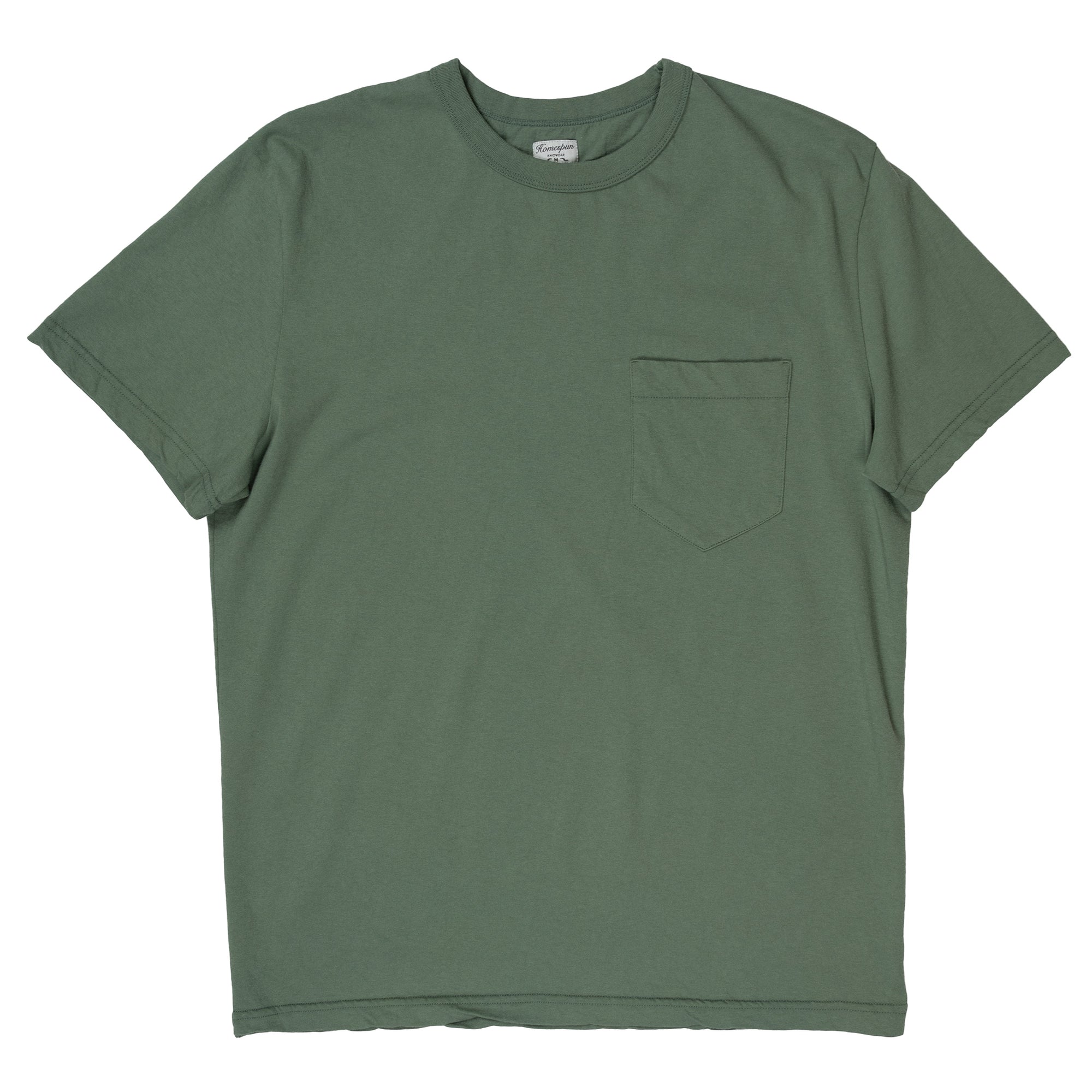 homespun dads pocket tee in pine