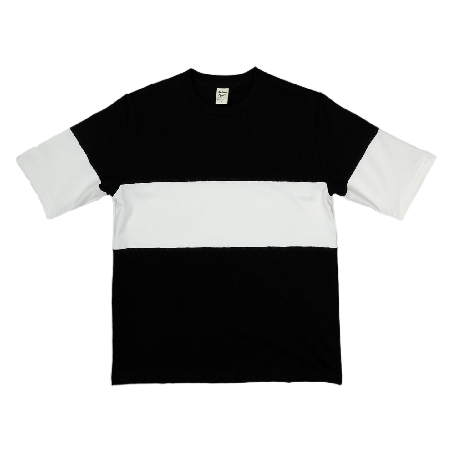 Jackman Border T-Shirt Single Stripe in Black and White