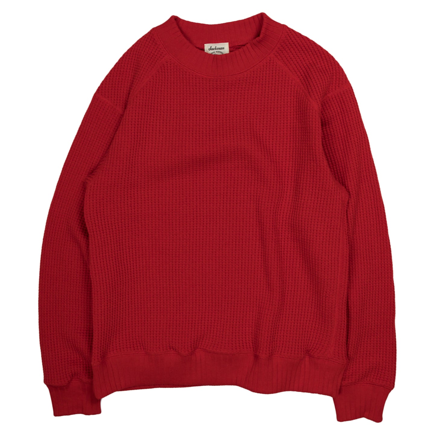 Waffle Midneck Jersey Red