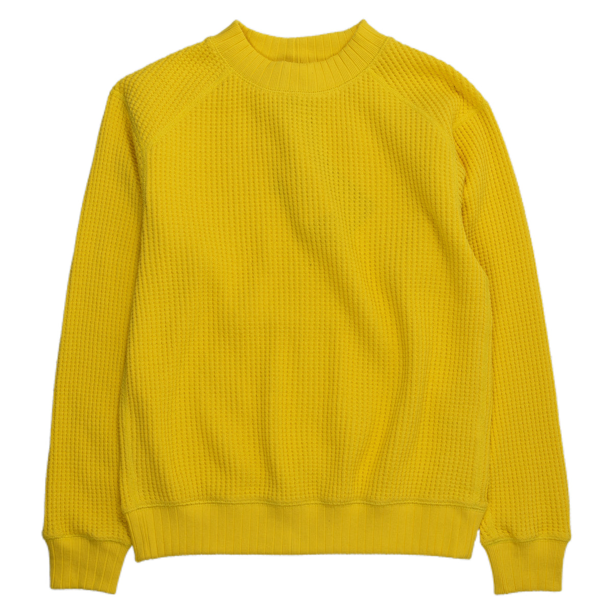 jackman waffle midneck knit sweater yellow corn