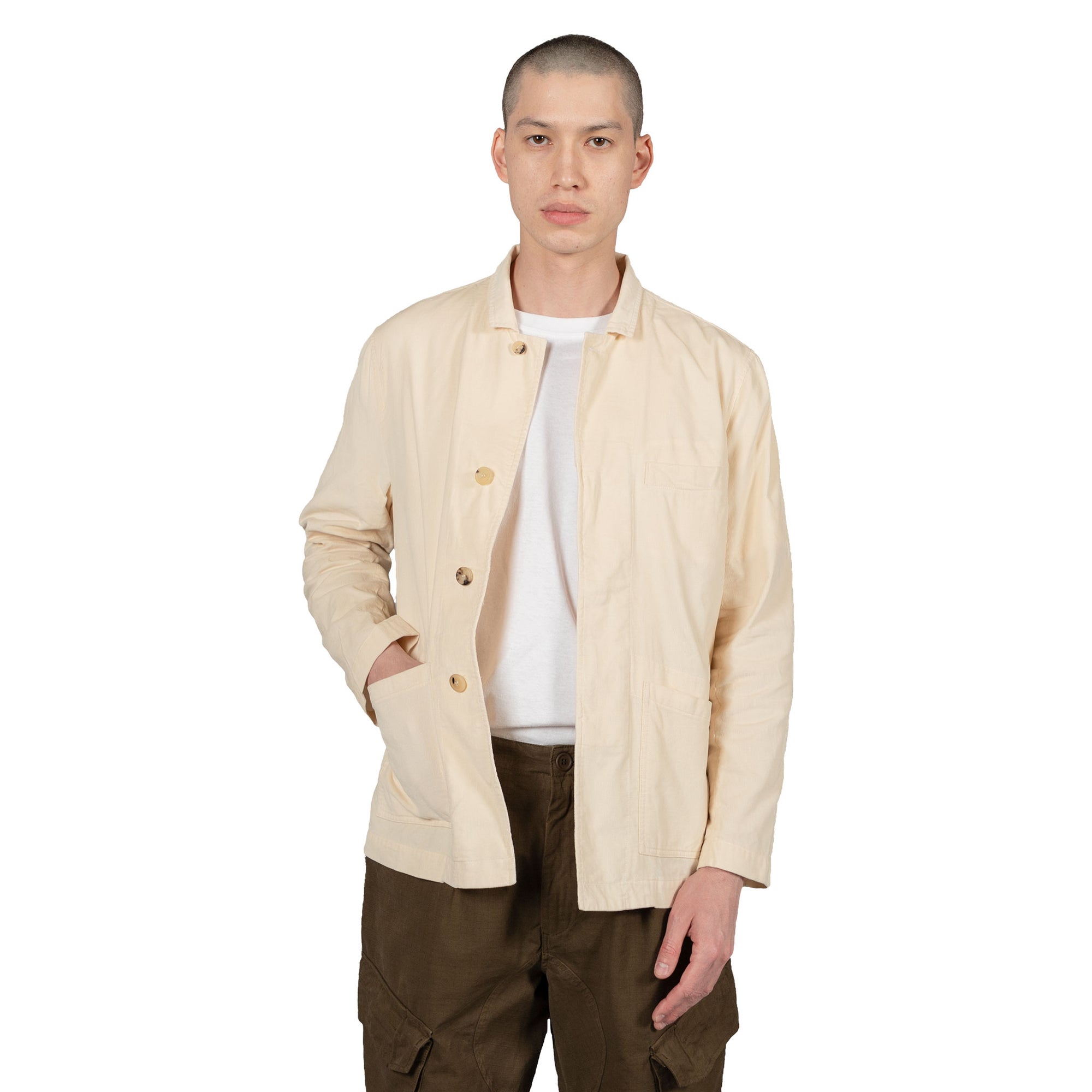 kestin kenmore cord blazer off white