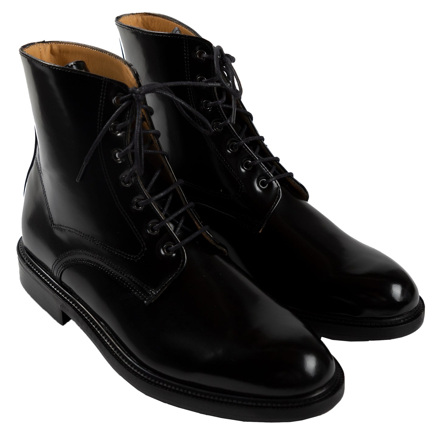 Kleman Boule Vernis Boot Footwear Shoe Workwear Lace Up Black