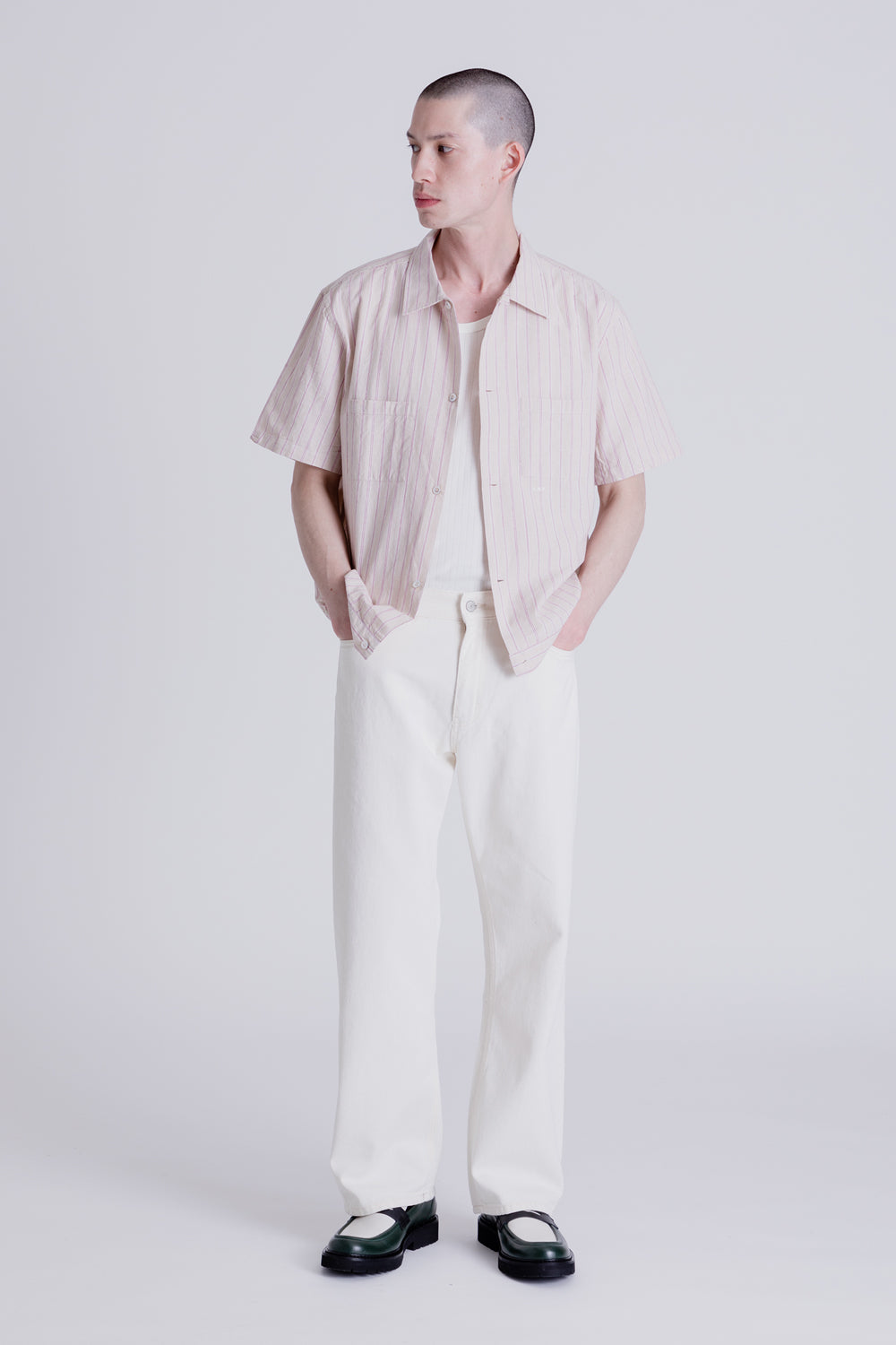 Knickerbocker Banded Camp Shirt in Tan