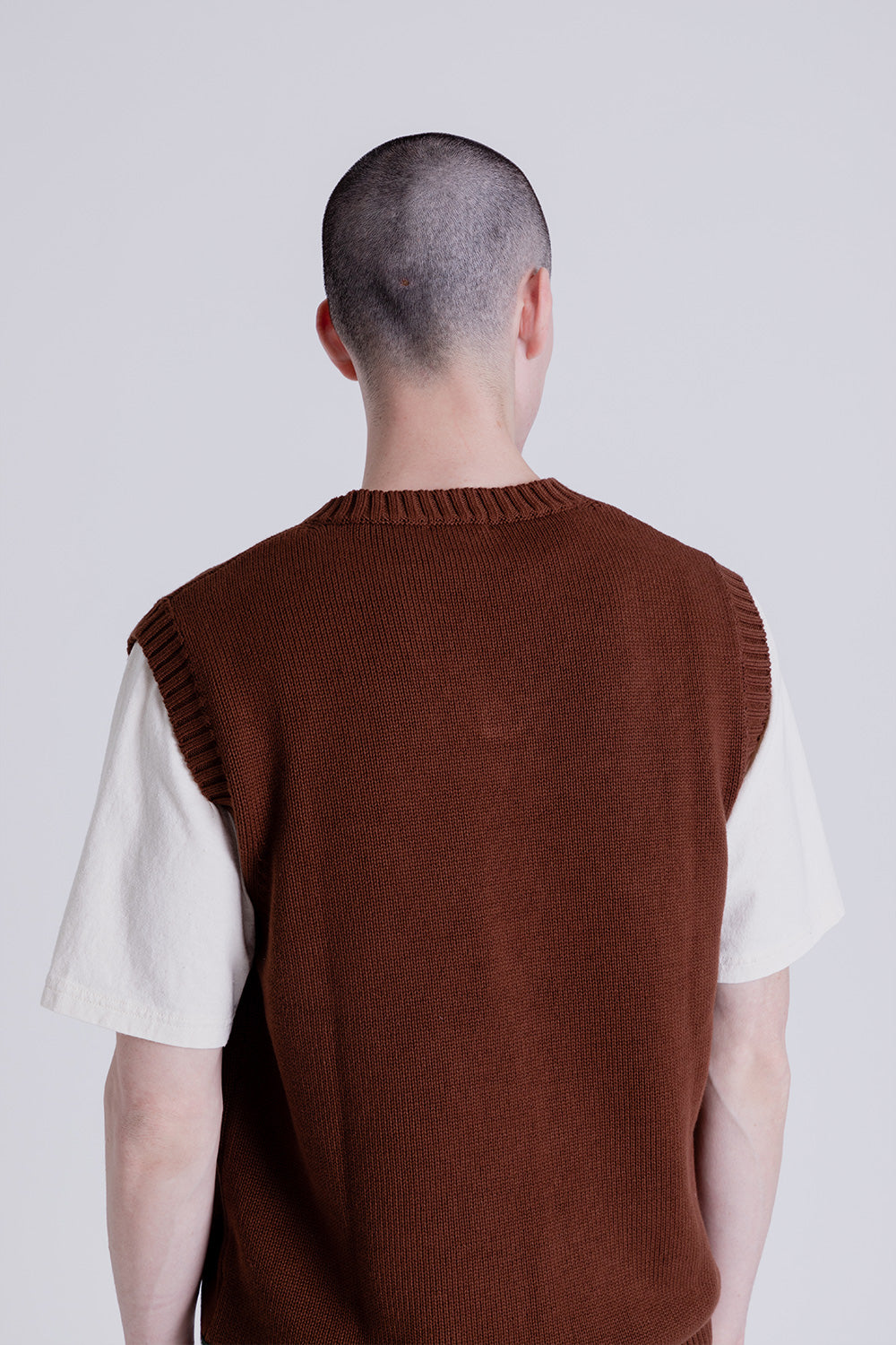 Knickerbocker Ivy V-Sweater Vest in Brown