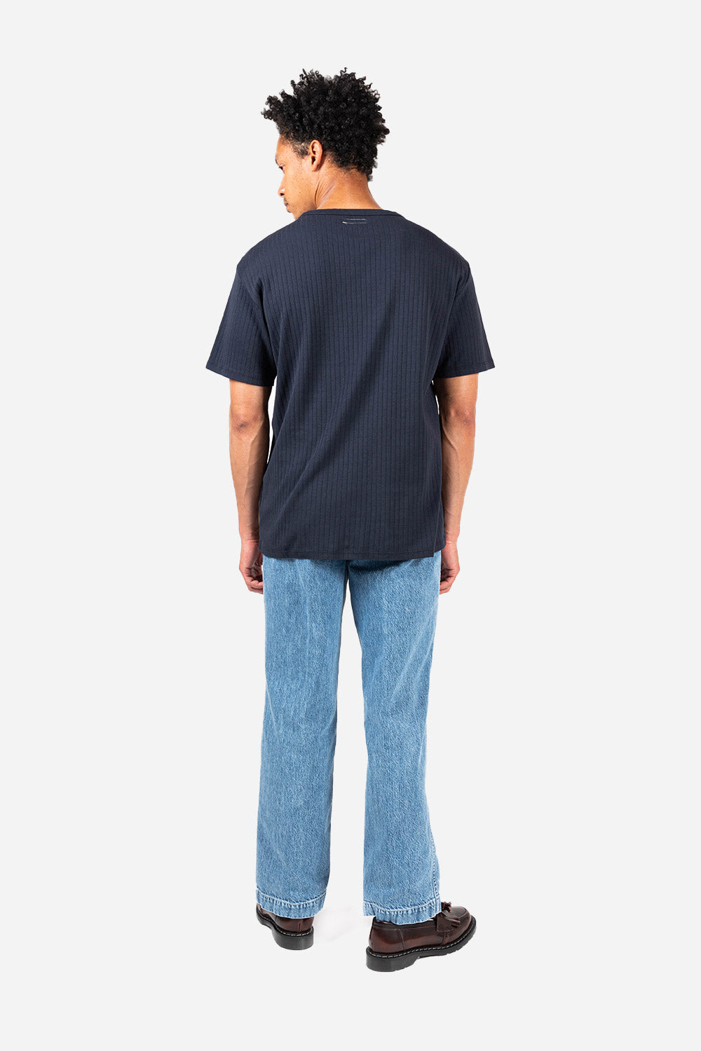 The Ribbed Pocket T-Shirt - Navy