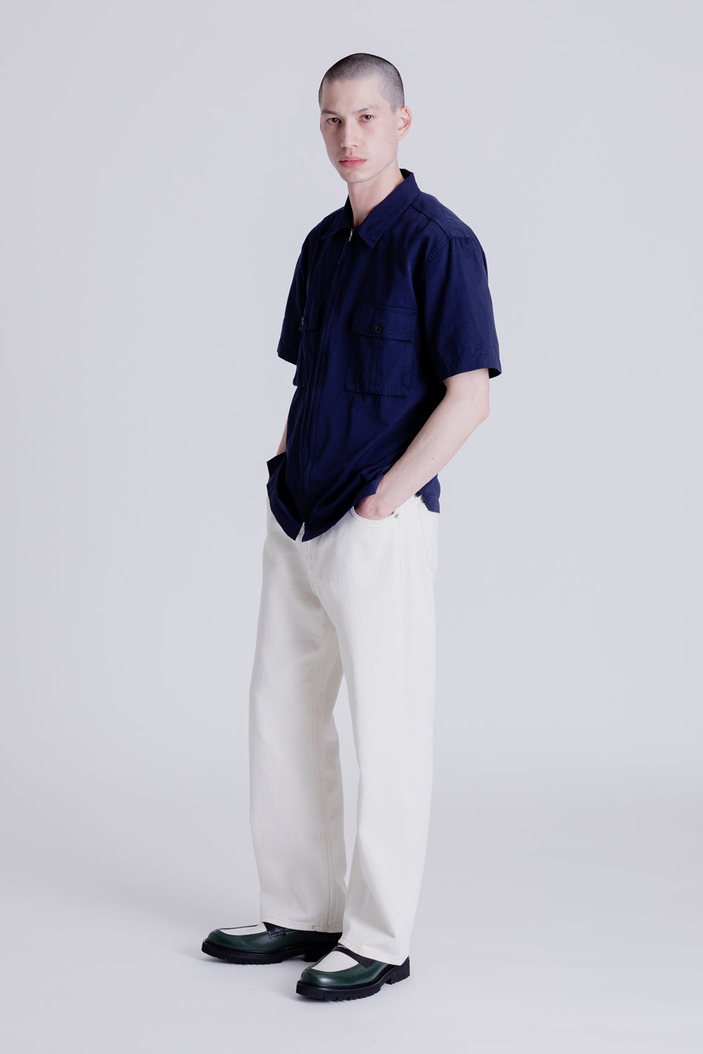 Knickerbocker Safari Shirt in Navy