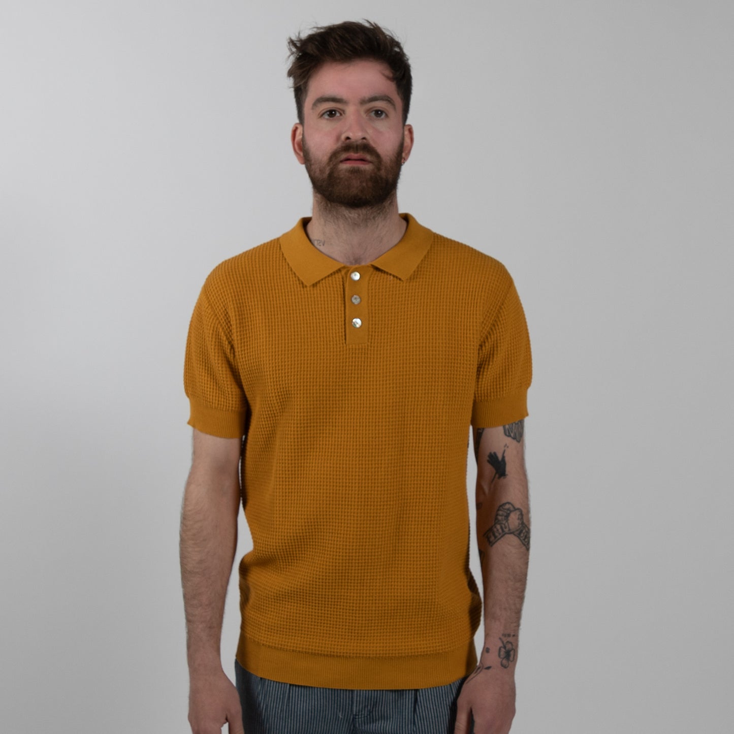 Solid Color Polo - Curry
