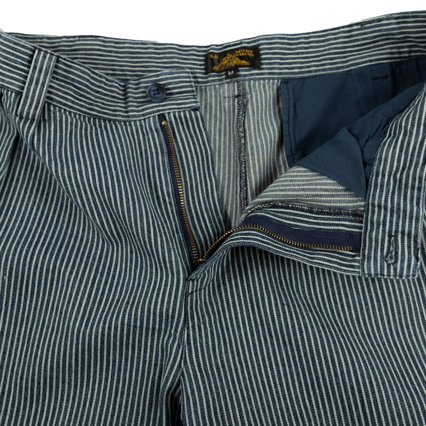 Striped Denim Chino Trousers