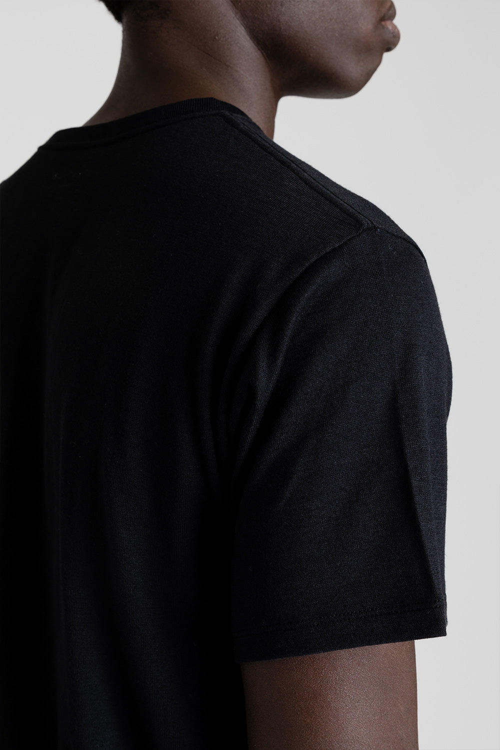 Nanamica Loopwheel Coolmax Jersey Tees in Black | Wallace