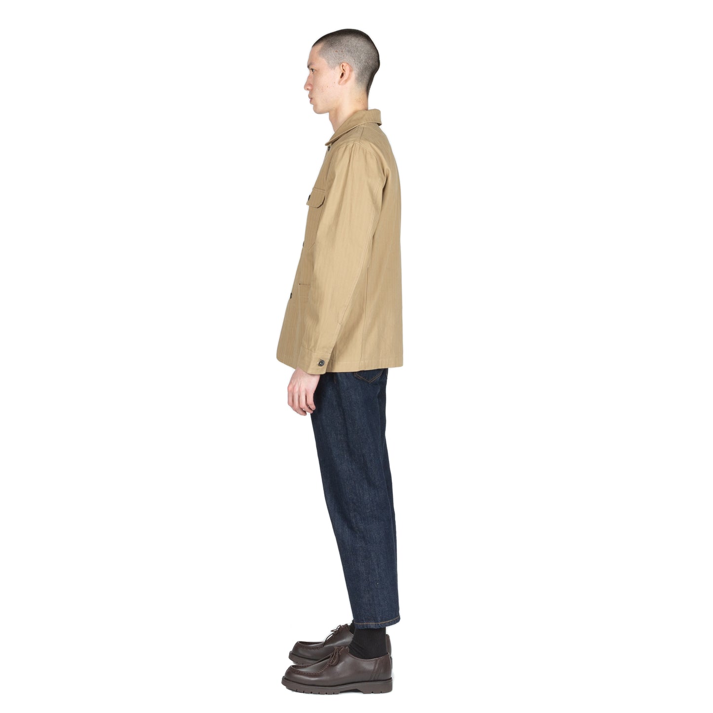 Native North Herringbone Utility Jacket Outerwear Khaki