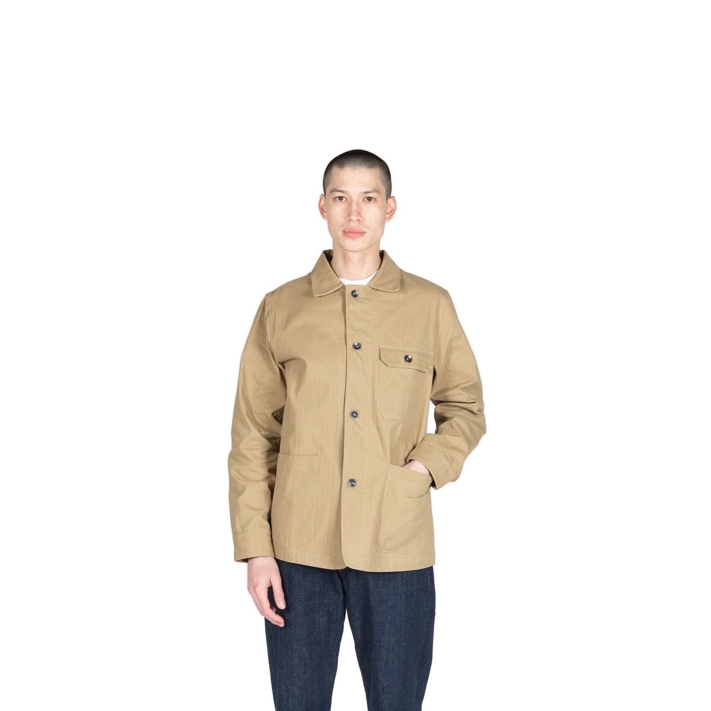 Native North Herringbone Utility Jacket Outerwear Khaki