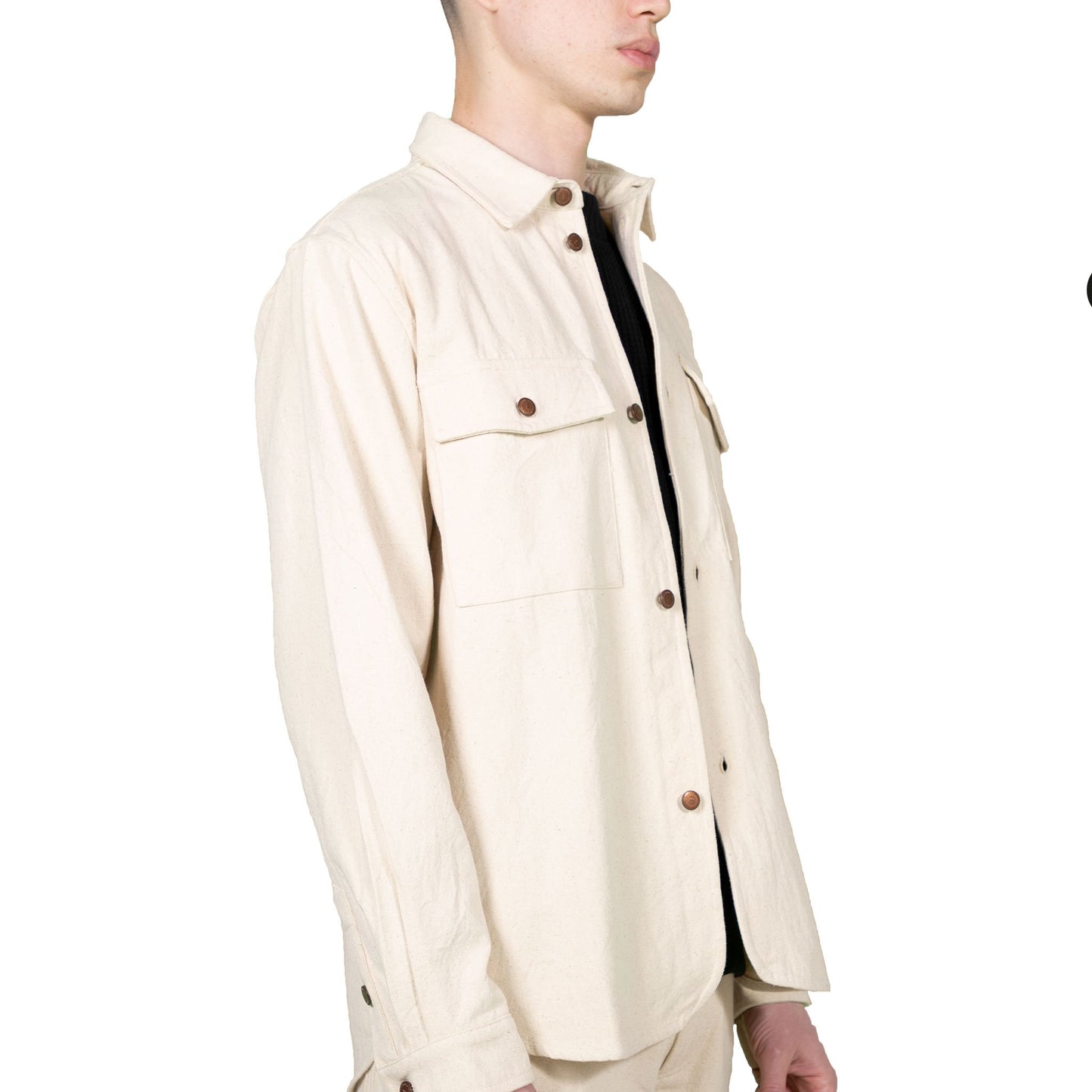 Native North Salt and Pepper Overshirt in Sand