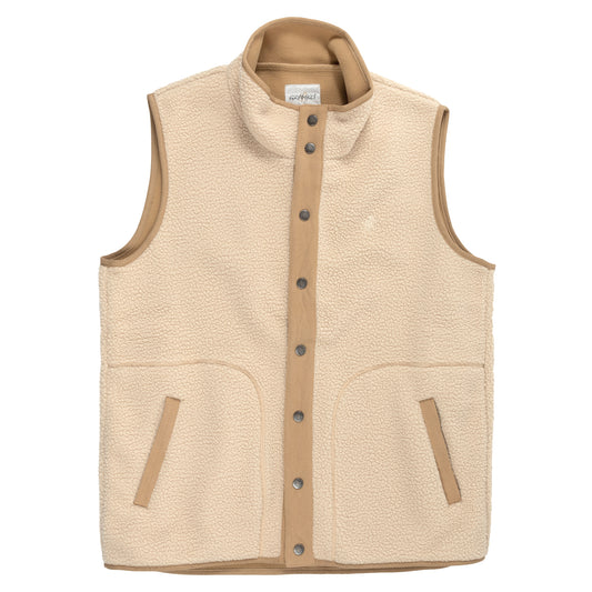 gramicci boa fleece vest ivory