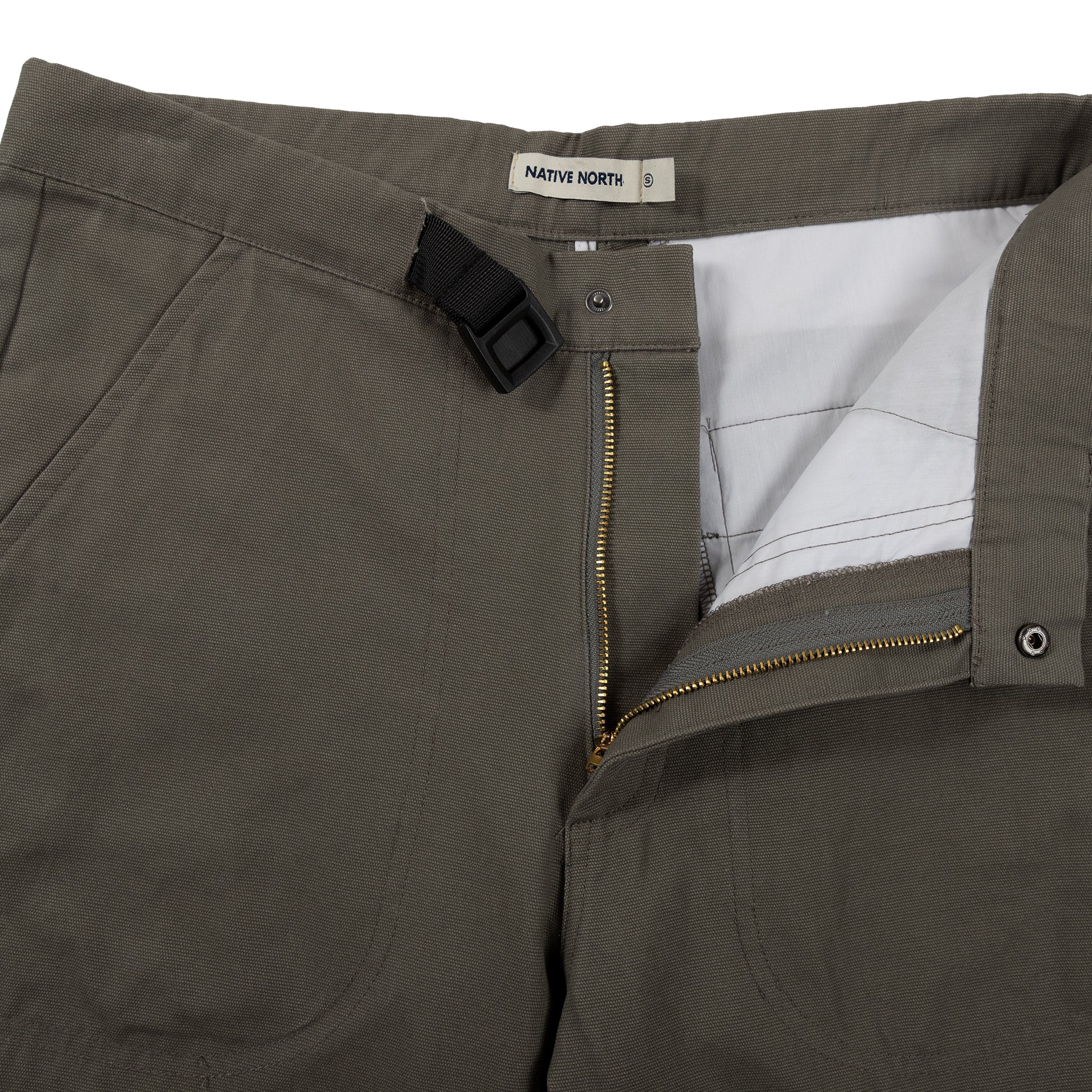 Native North Toro Canvas Pant Bottoms Olive Detail