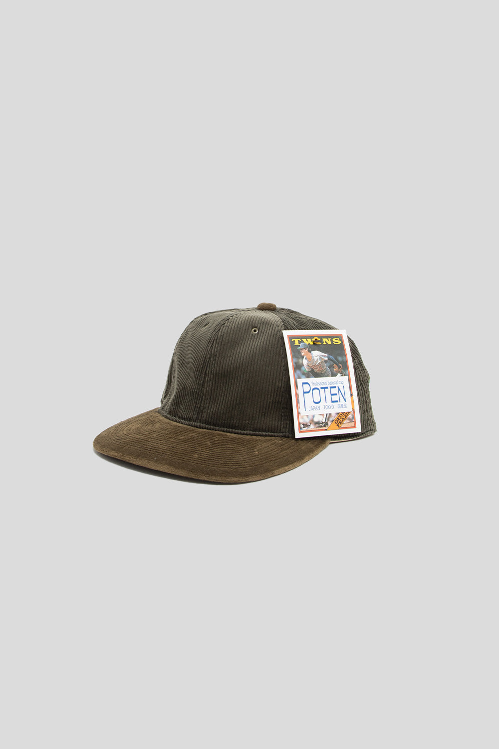 Poten Cole &amp; Velvet Cap in Olive