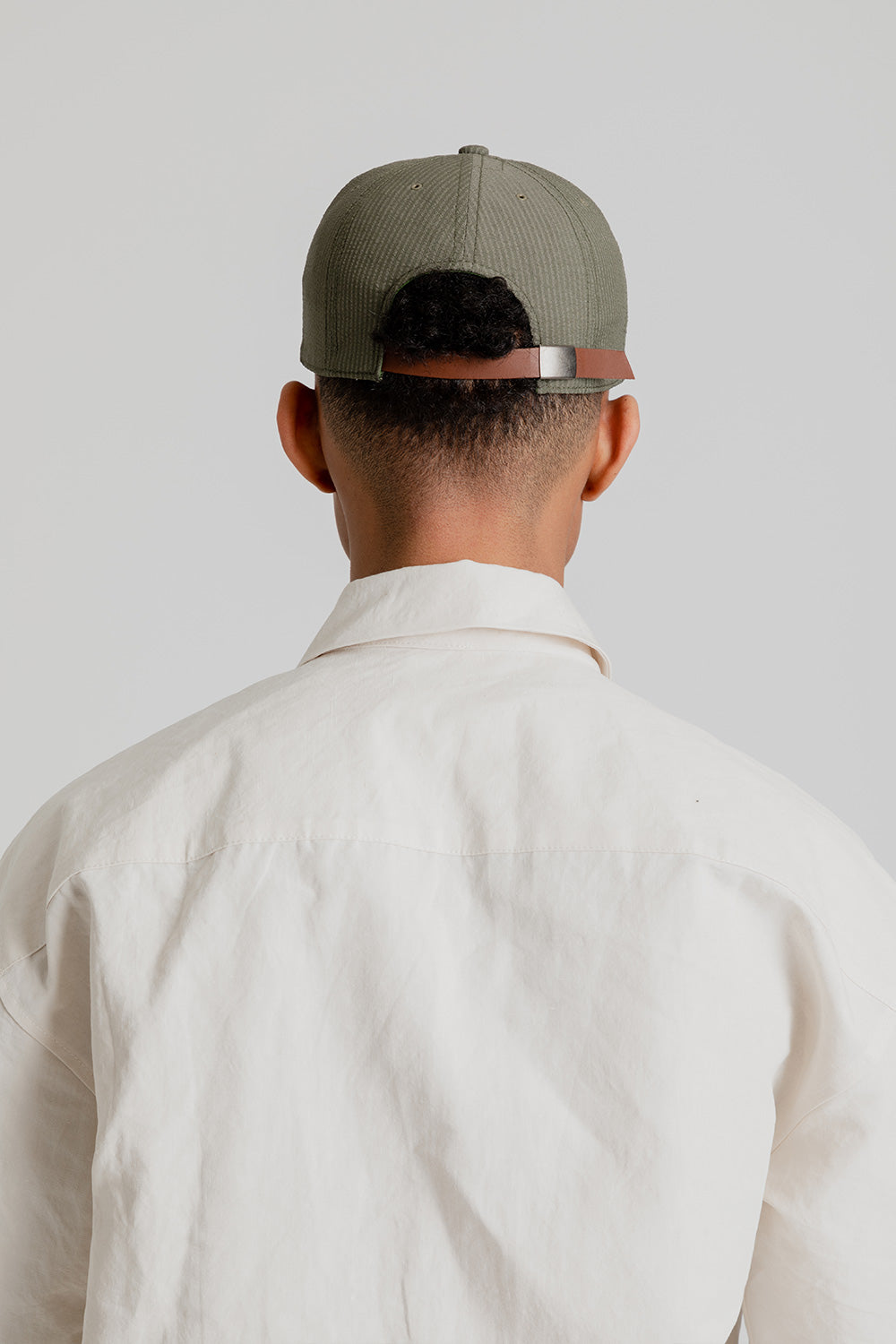 Seersucker Cap - Olive