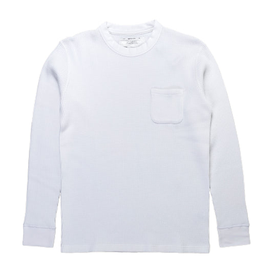 Reception SC Waffle Knit Sweat Sweater Sweatshirt White Front
