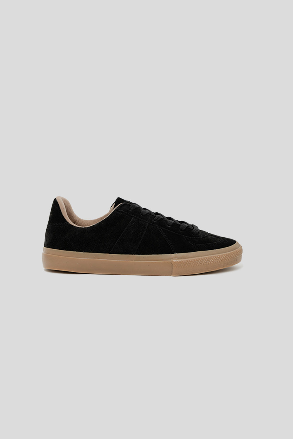 Reproduction of Found German Military Trainer "Skateboarding" Shoe in Black Suede