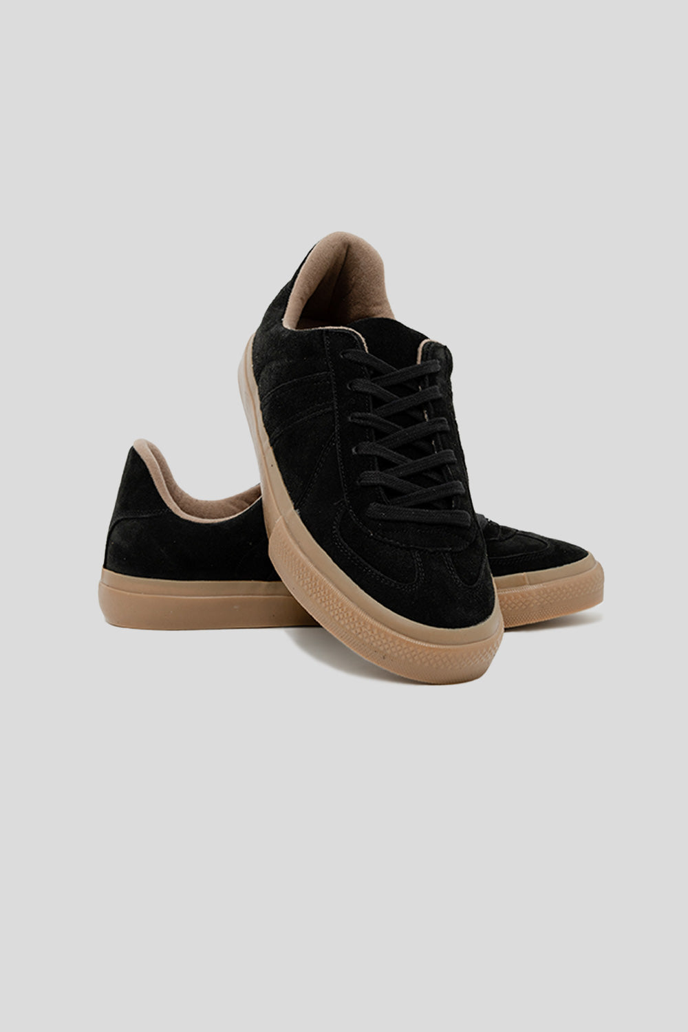 Reproduction of Found German Military Trainer "Skateboarding" Shoe in Black Suede