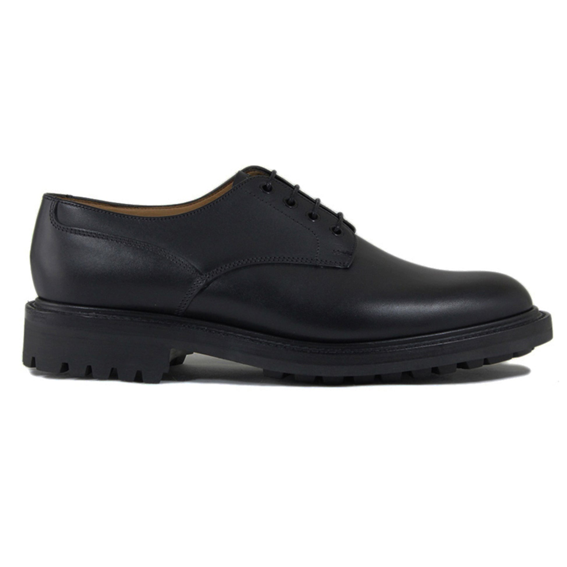 Sanders Worcester Gibson Derby Shoe Leather Footwear in Black Side