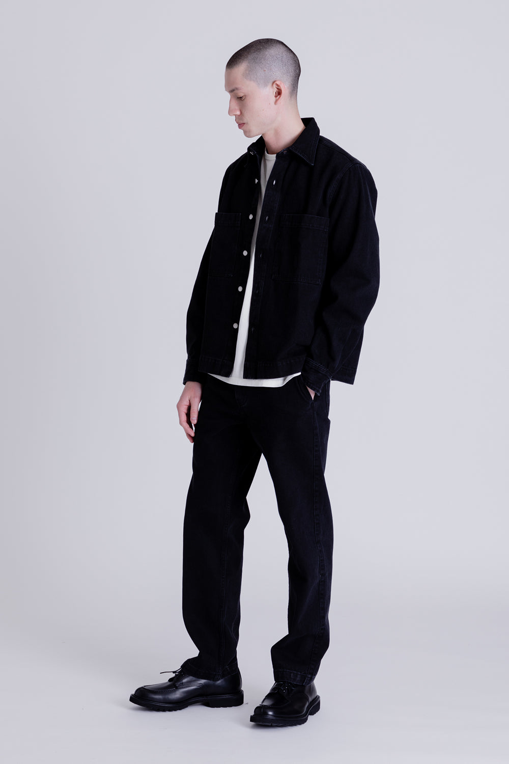 Schnayderman's Overshirt Workwear Denim in Black | Wallace