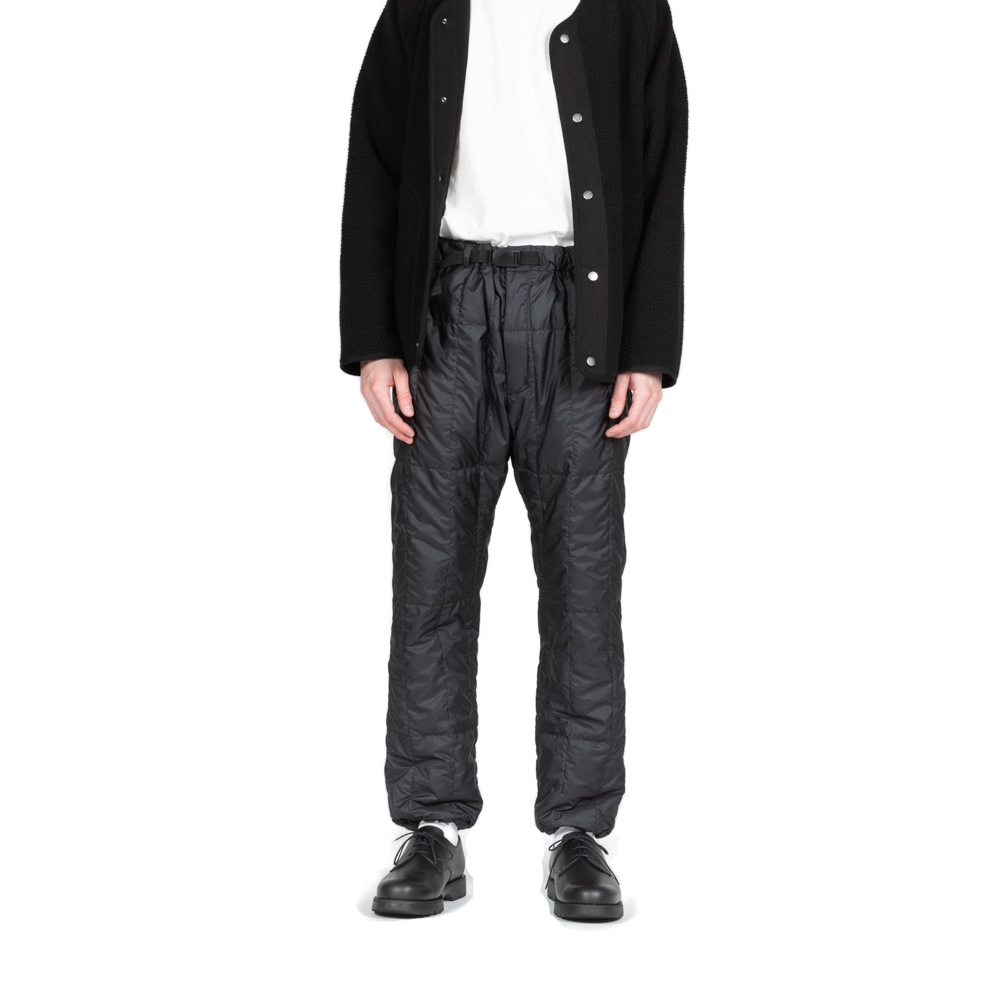 snowpeak recycled middle down pant black