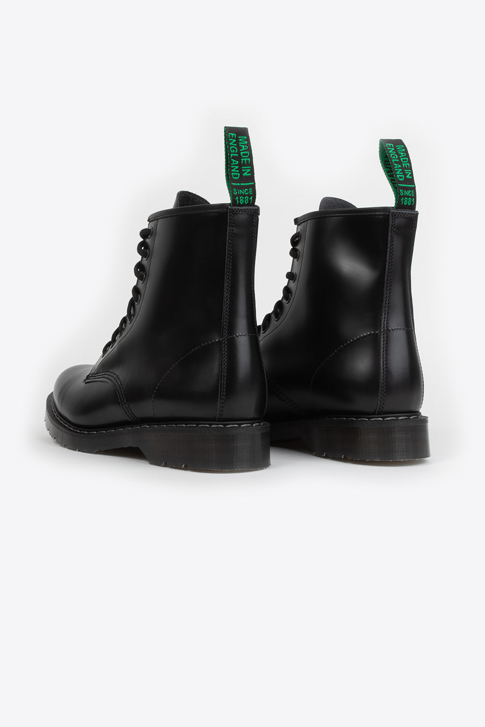 Solovair Eye Derby Boot Black Hi-Shine Wallace Mercantile Shop