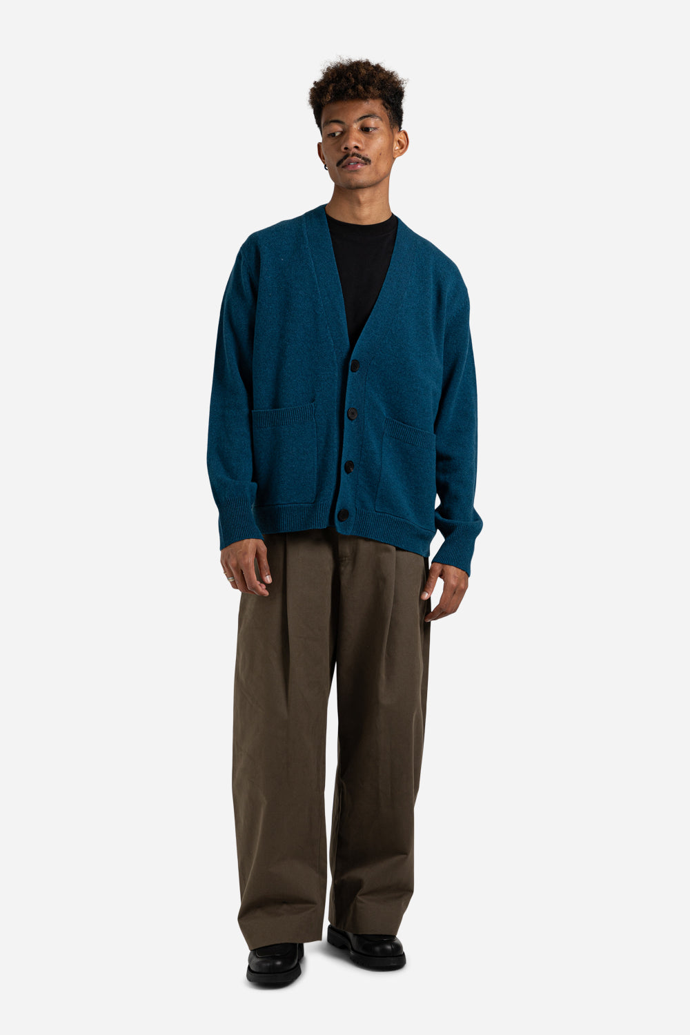 Studio Nicholson Aire Knit Cardigan in Diesel - Wallace Mercantile Sho