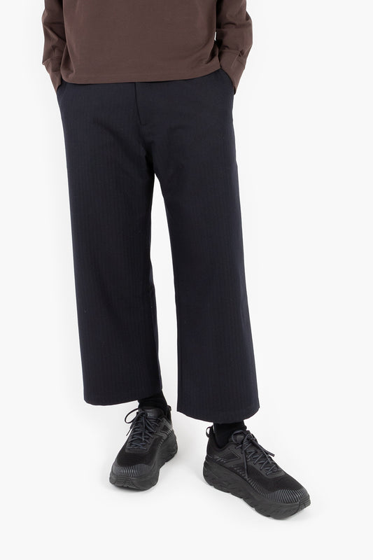 studio nicholson boss pant black herringbone 
