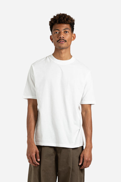 Studio Nicholson Bric Logo T-Shirt in Optic White - Wallace