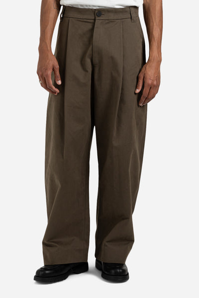 Studio Nicholson Sorte Pant in Army Green - Wallace Mercantile Shop