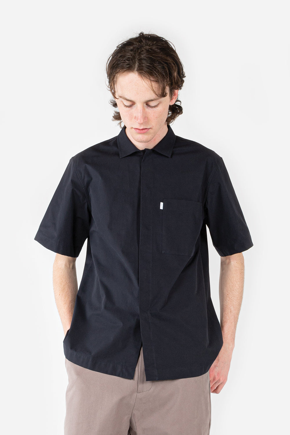 Studio Nicholson Zanza Shirt in Dark Navy - Wallace Mercantile Shop