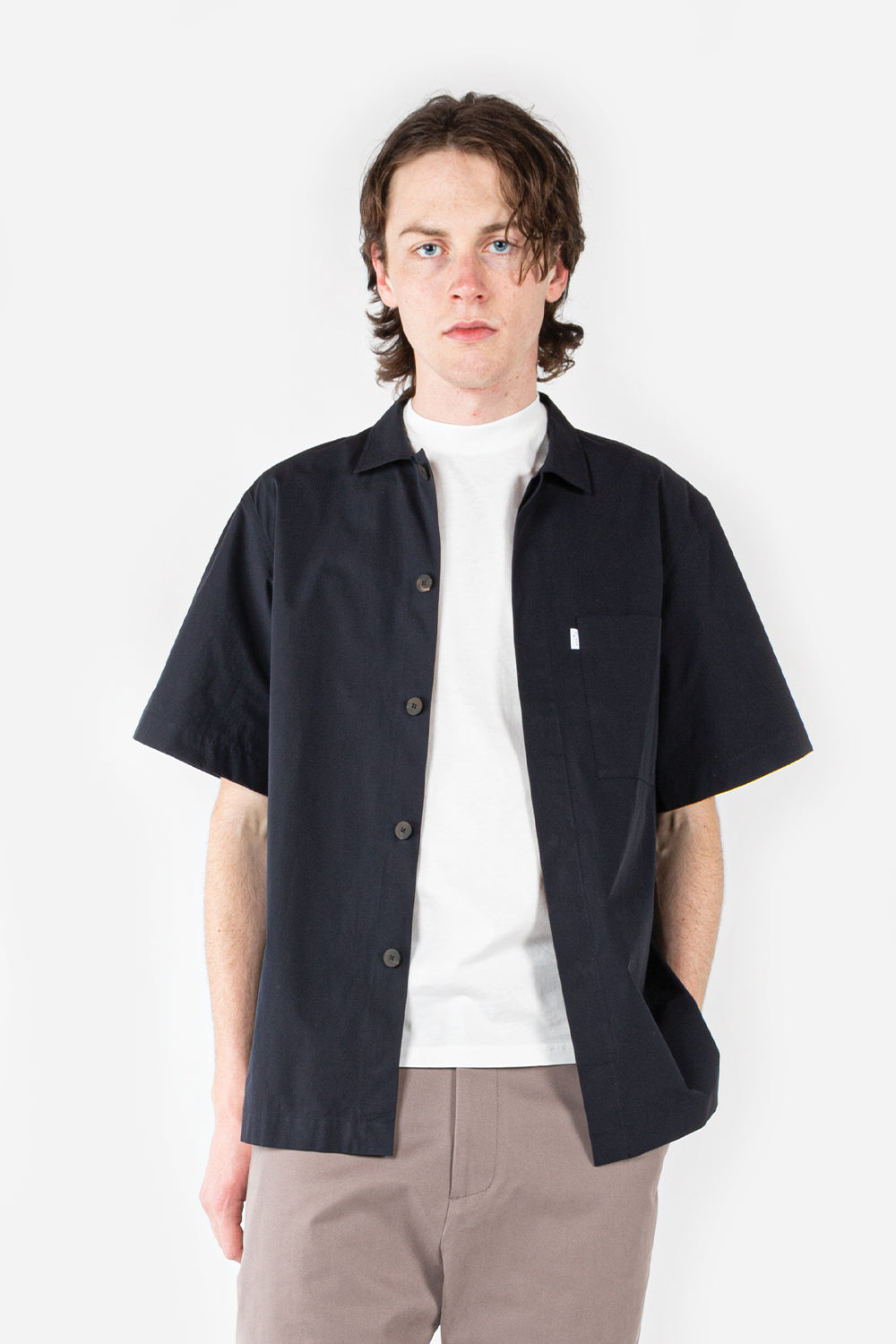 Studio Nicholson Zanza Shirt in Dark Navy - Wallace Mercantile Shop