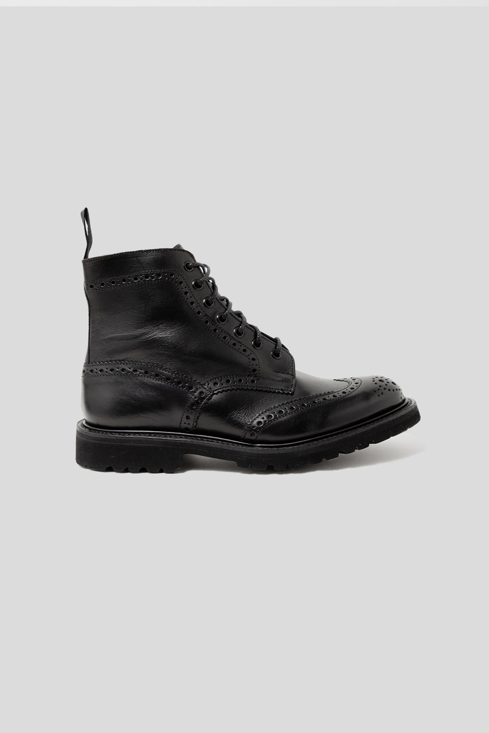Tricker&#39;s Stow Vi-Lite Country Boot in Black Olivvia Classic