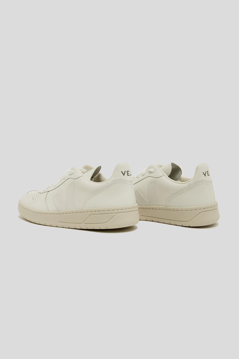 Veja Women's V-10 Leather Shoe in White/White